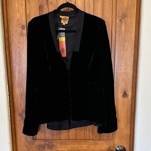 NWT Tory Burch Black Velvet Blazer